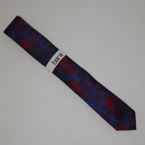 Bar III Silk Slim Tie - Blue Berry Red Floral